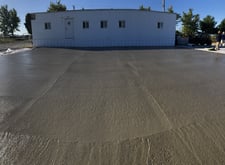 Trailer with concrete pad