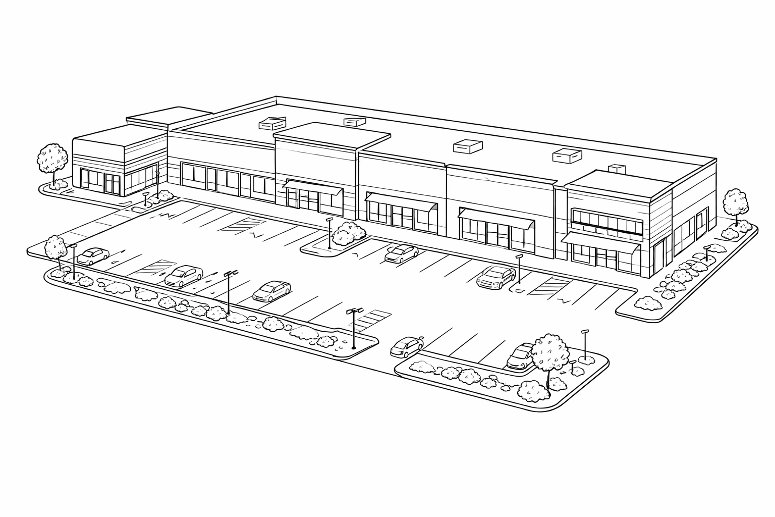 Retail Building Wireframe