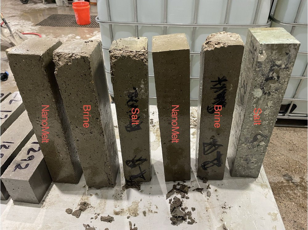 E5 Nano Melt test beam specimens